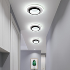 Plafondlamp met vlakke ronde diffuser ontwerp