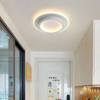 Plafondlamp met vlakke ronde diffuser ontwerp