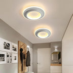 Plafondlamp met vlakke ronde diffuser ontwerp