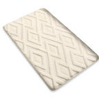 Extra Zachte Microvezel Badmat met Diamantpatroon en Antislip Onderzijde