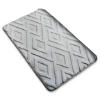 Extra Zachte Microvezel Badmat met Diamantpatroon en Antislip Onderzijde