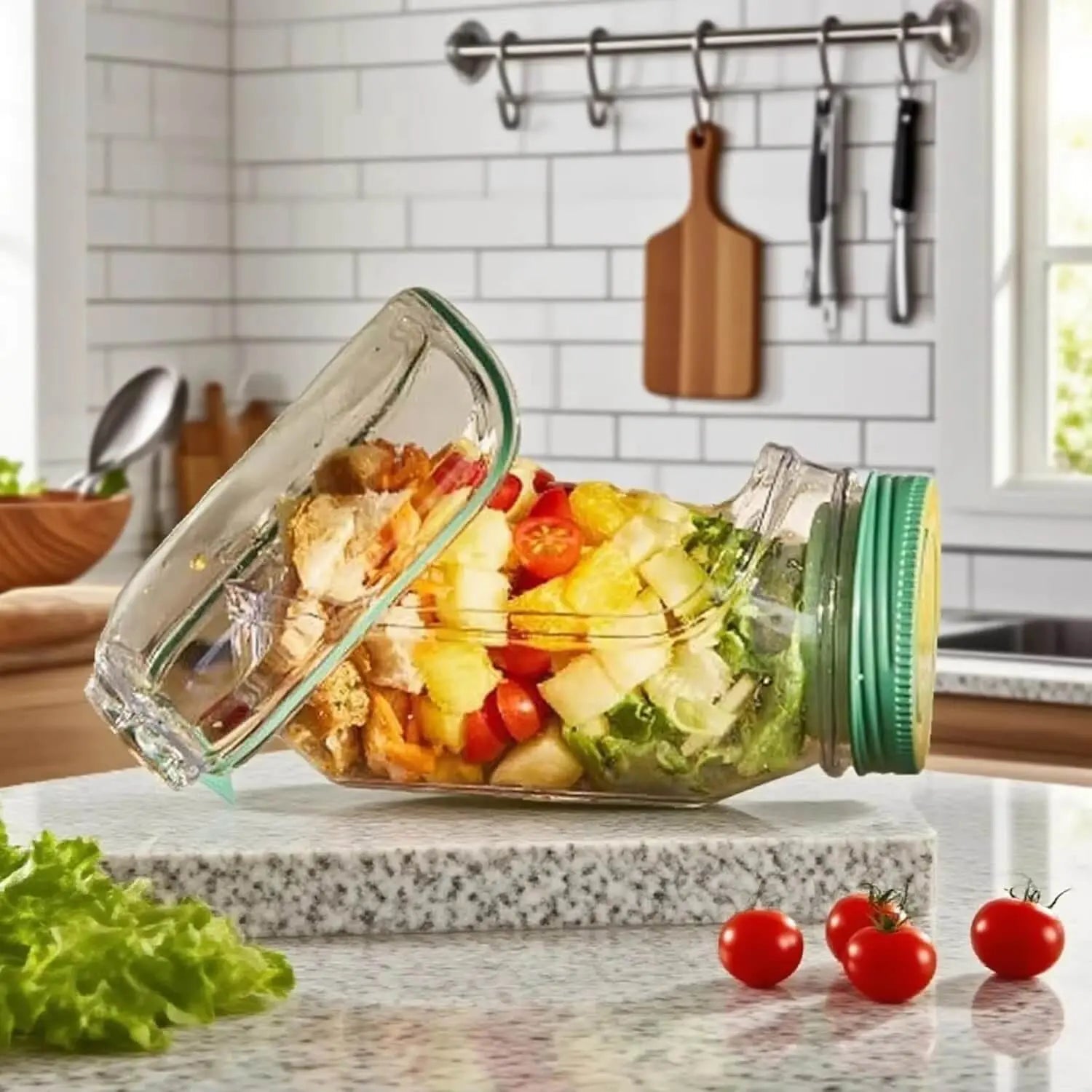 Saladecontainer Kunststof Uitloplekvrij Compact Ontwerp