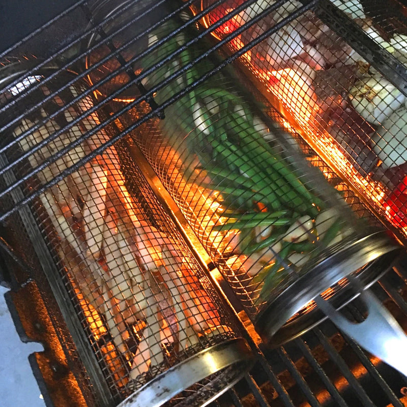 Draaibare Grillmand met Roestvrij Constructie