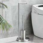 Toiletrolhouder Met Geïntegreerde Borstel En Compacte Badkamerconstructie