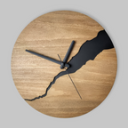 Houten Wandklok Met Tijdloos Design Voor Woonkamer, Keuken En Kantoor