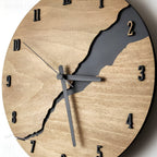 Houten Wandklok Met Tijdloos Design Voor Woonkamer, Keuken En Kantoor
