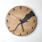 Houten Wandklok Met Tijdloos Design Voor Woonkamer, Keuken En Kantoor