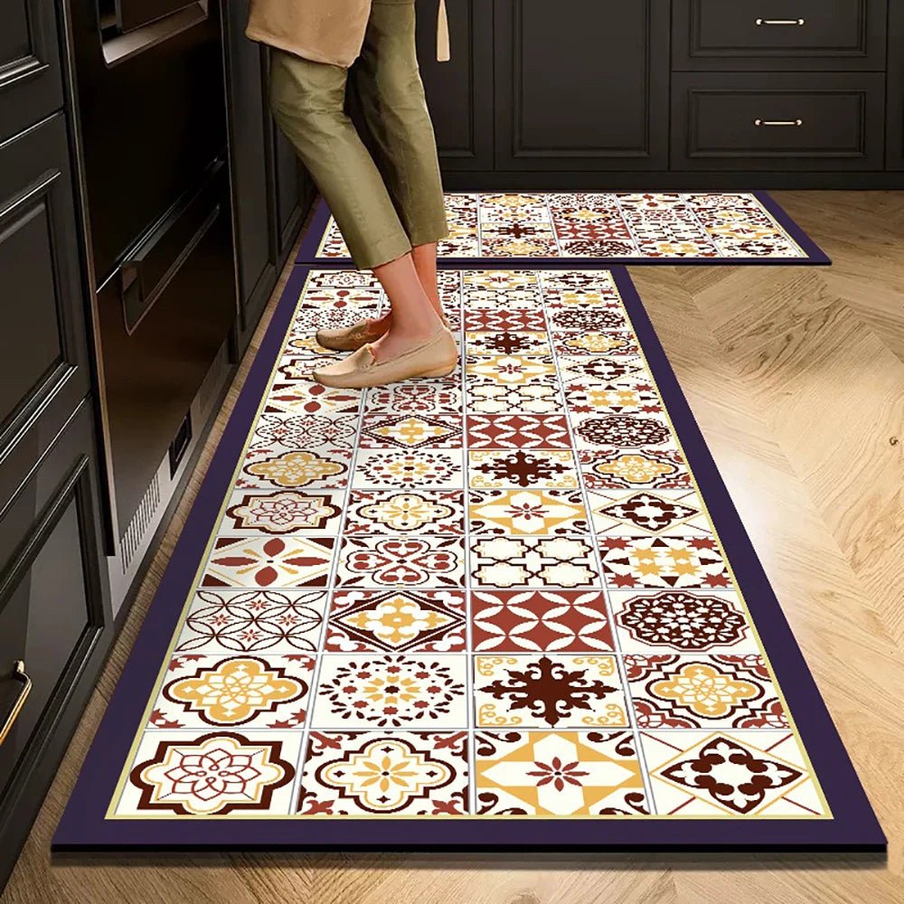 Antislip Keukenloper met Decoratief Patroon voor Keuken, Hal en Woonruimte