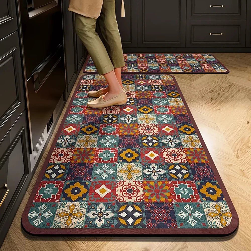 Antislip Keukenloper met Decoratief Patroon voor Keuken, Hal en Woonruimte