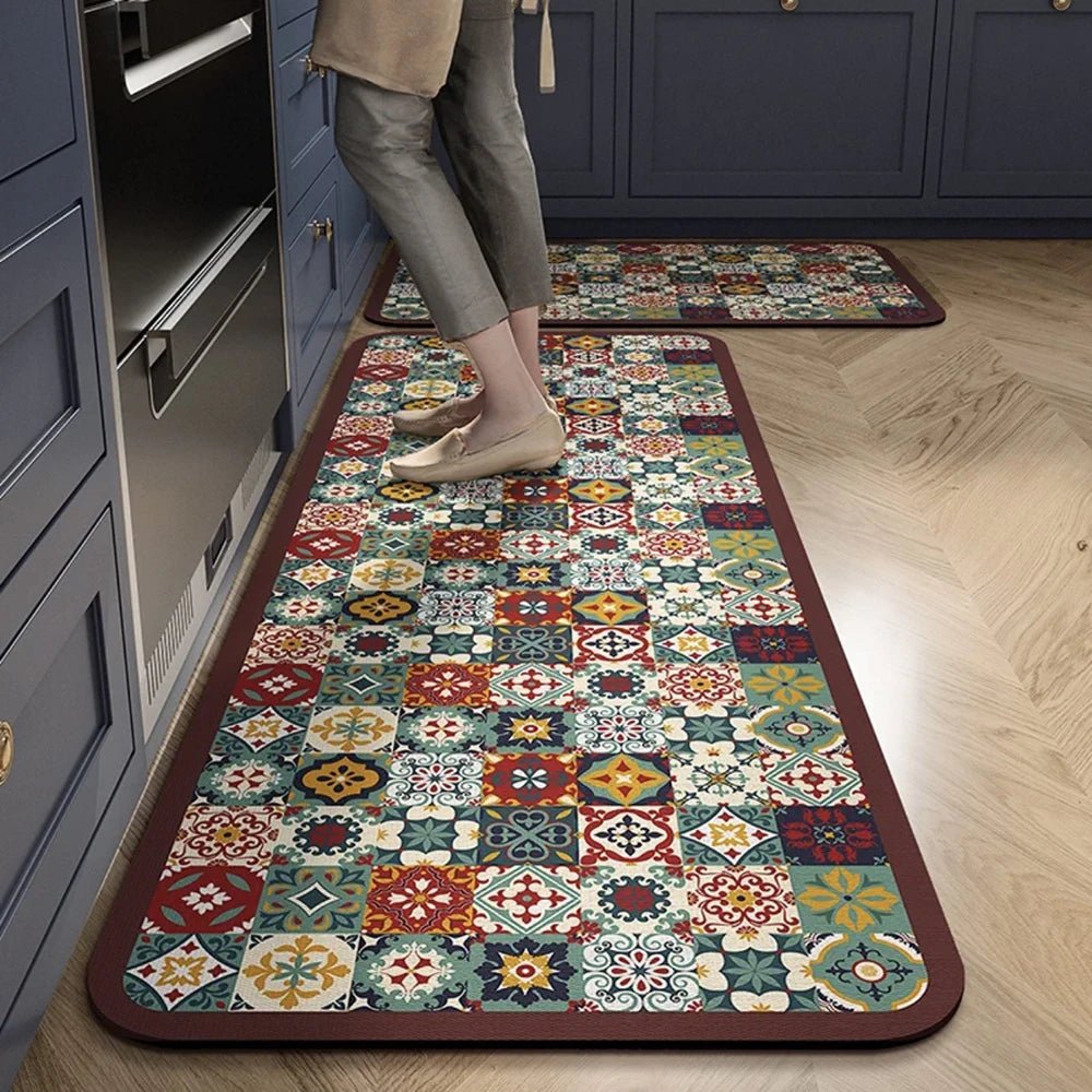 Antislip Keukenloper met Decoratief Patroon voor Keuken, Hal en Woonruimte