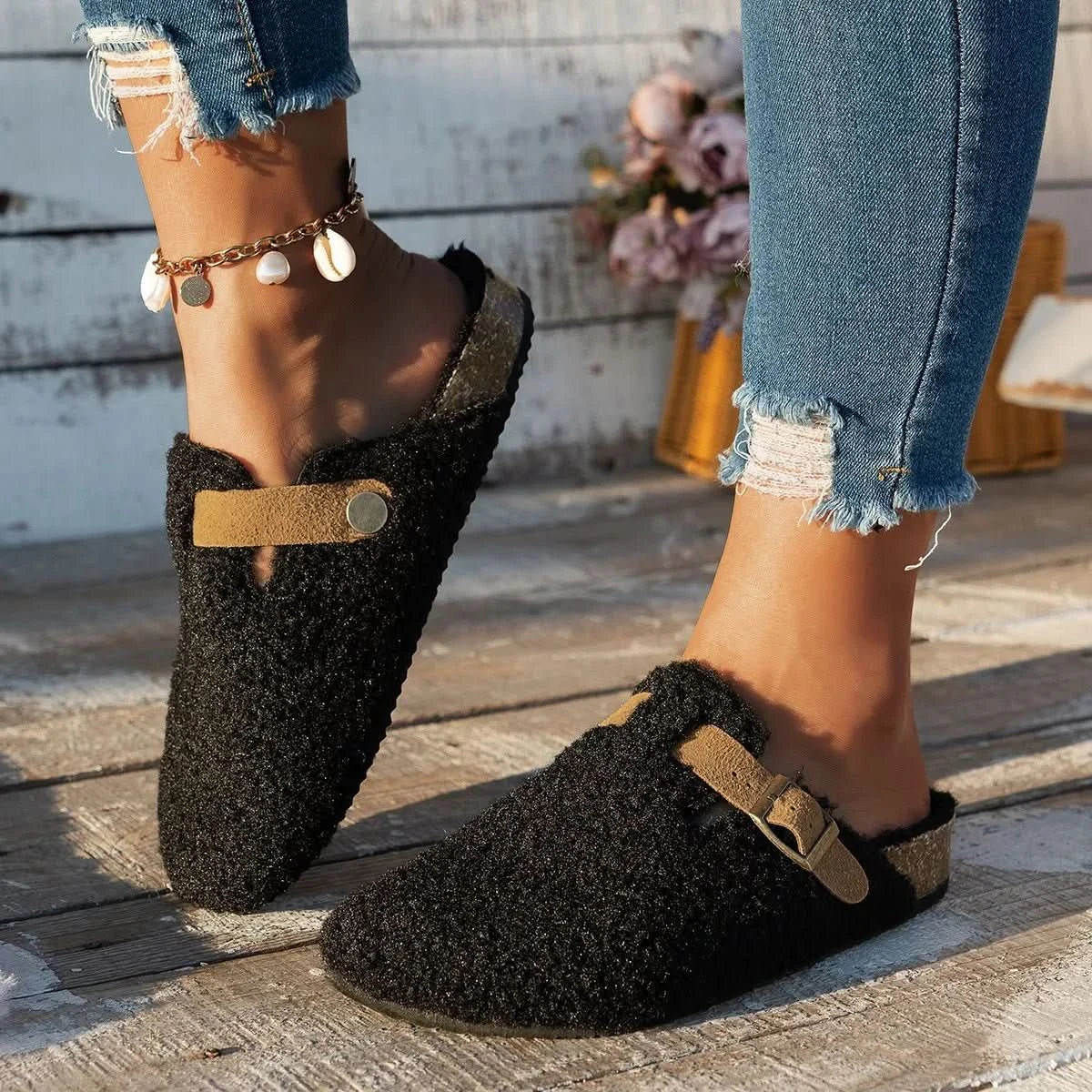 Winterpantoffels Met Zacht Wolinterieur En Antislip Dagelijkse Comfortzool