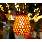 Rattan Buitenlamp Met Solenergie En Automatische Schemerverlichting