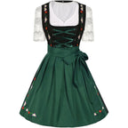 Traditionele Oktoberfest Jurk Met Midi Lengte En Veterdetail