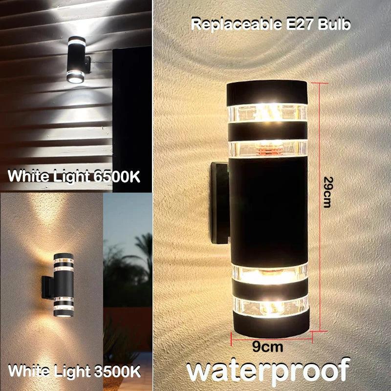 LED Buitenwandlamp Met Up- En Downlight Voor Moderne Gevelverlichting