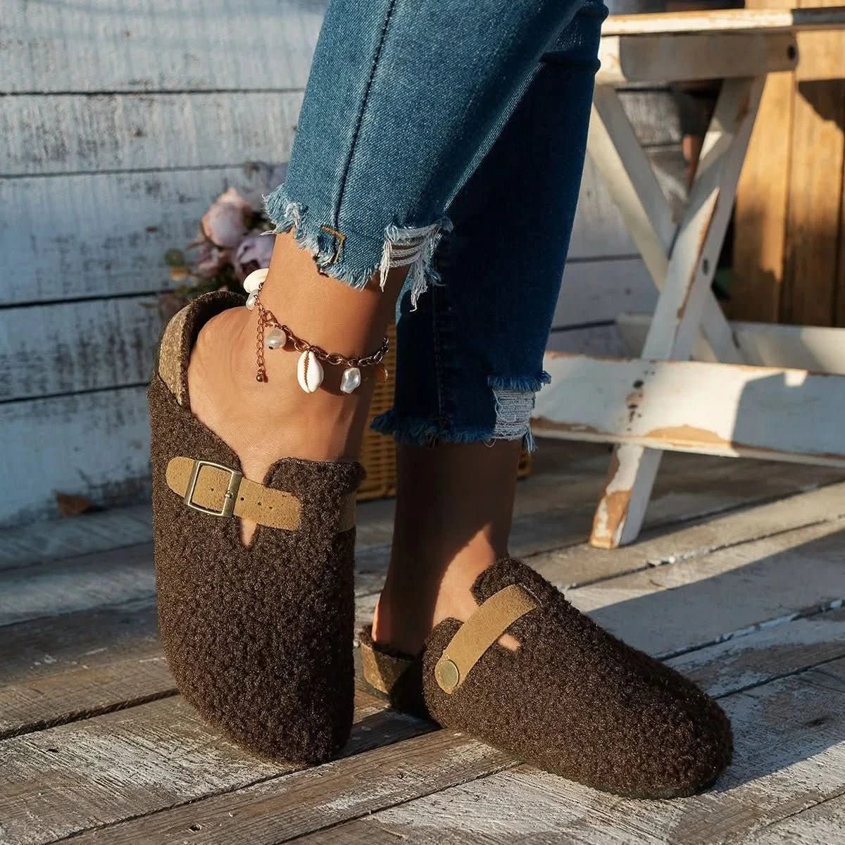 Winterpantoffels Met Zacht Wolinterieur En Antislip Dagelijkse Comfortzool