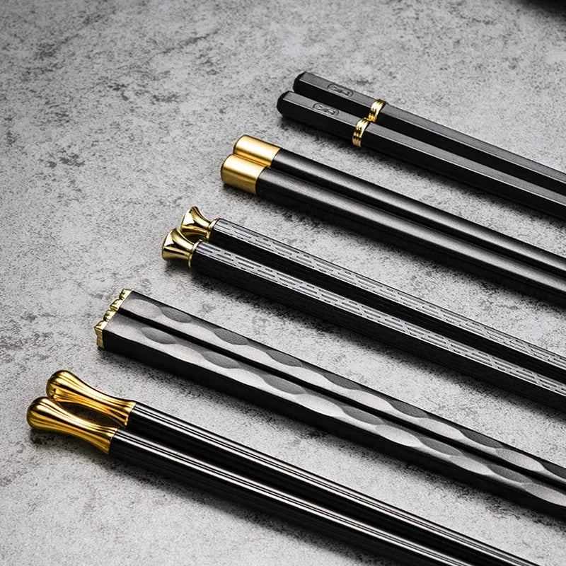 Metalen Eetstokjes Set Met Luxe Afwerking En Antislip Grip