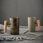 Keramische Mok met Natuurlijke Afwerking en Comfortabele Handgreep