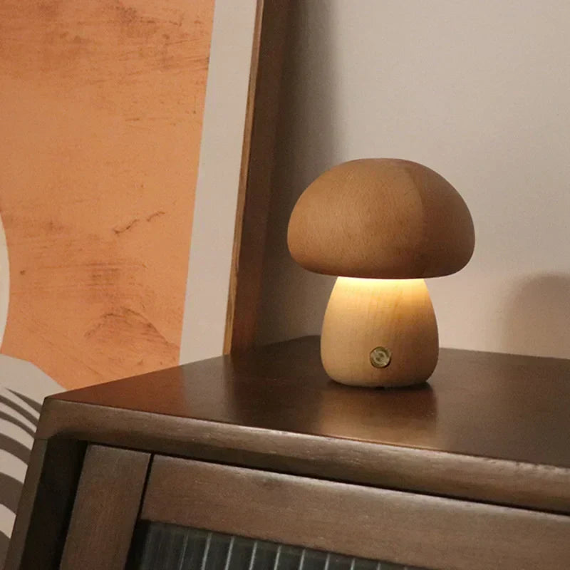 Tafellamp Met Houten Vorm En Touch Dimming Voor Rustige Binnenverlichting