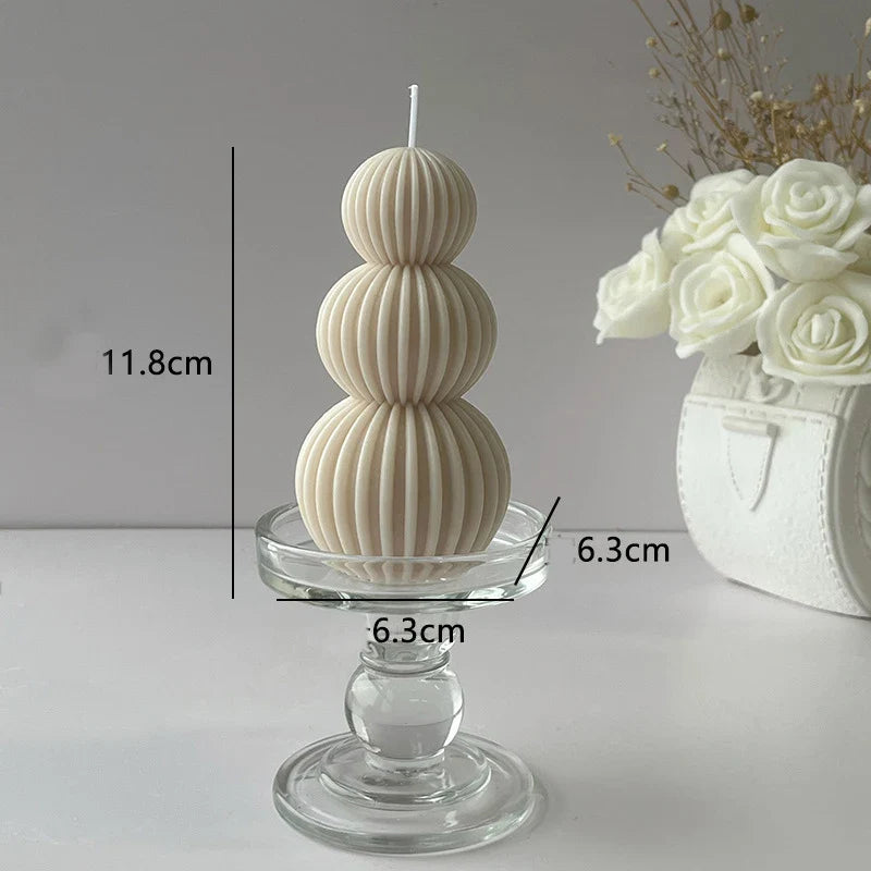 Geometrische Geurkaars met Golfbalvorm voor Creatieve Interieurdecoratie