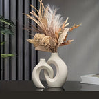 Keramische Vaas Set Met Moderne Boho‑Vorm En Luxe Porseleinen Afwerking