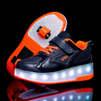 Kindersneakers Met LED Verlichting En Ingebouwde Wieltjes