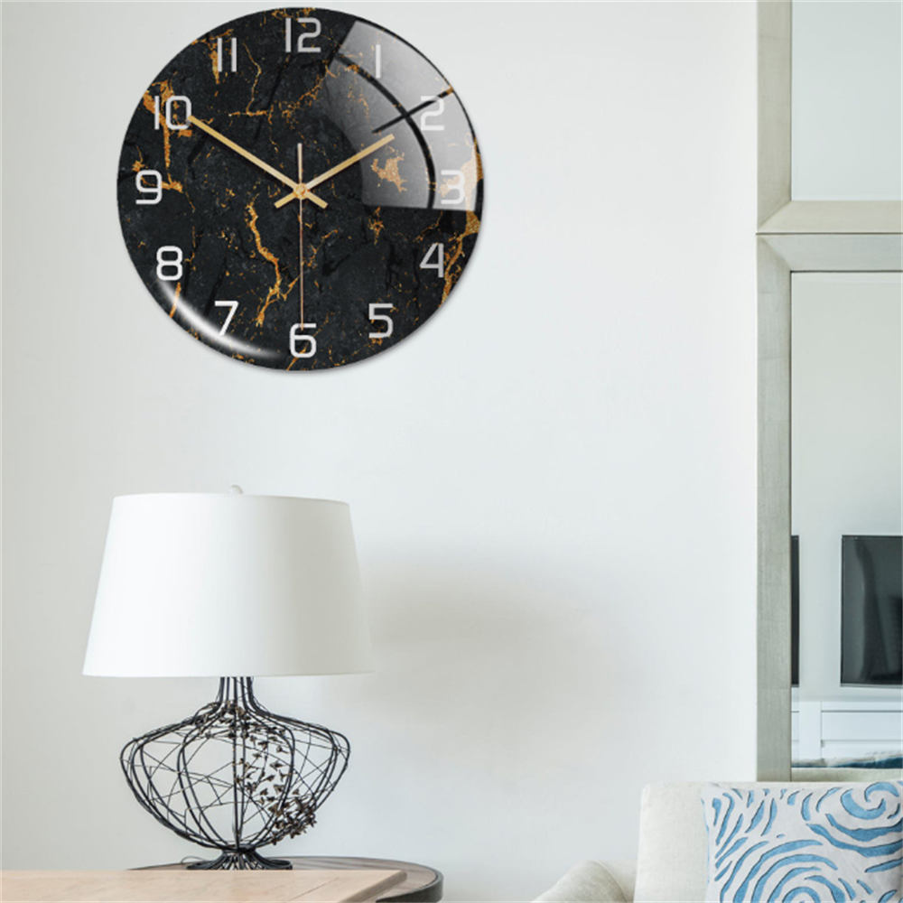 Wandklok Marmorlook Stil Elegant Tijdloos Interieuraccent