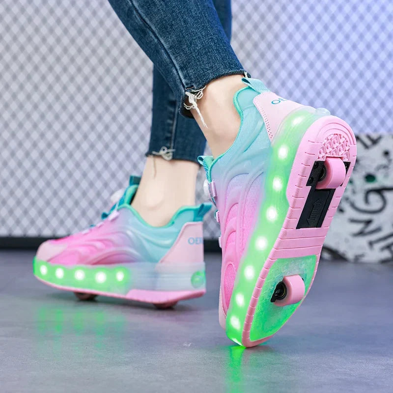 LED Rolschaats Sneakers Met Verlichte Wielen Voor Actieve Kinderen