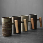 Keramische Mok met Natuurlijke Afwerking en Comfortabele Handgreep