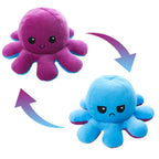 Omkeerbare Octopus Knuffel Met Dubbele Gezichtsuitdrukking Voor Knuffelplezier En Decoratie