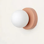Wandlamp met Glazen Kap en Warm Licht