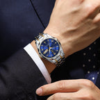 Roestvrijstalen Herenhorloge Met Lichtgevende Wijzerplaat