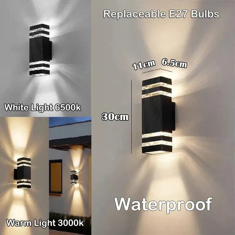 LED Buitenwandlamp Met Up- En Downlight Voor Moderne Gevelverlichting