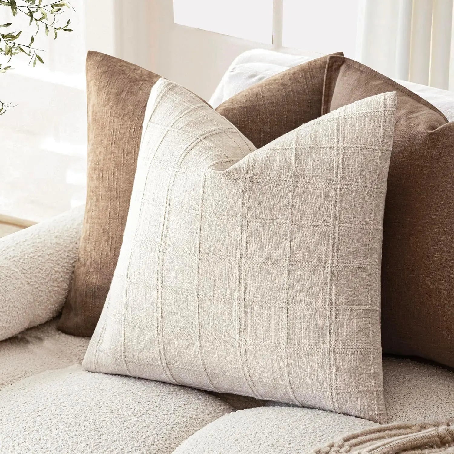 Boho Chenille Kussenhoes met Zachte Structuur voor Moderne Interieurdecoratie