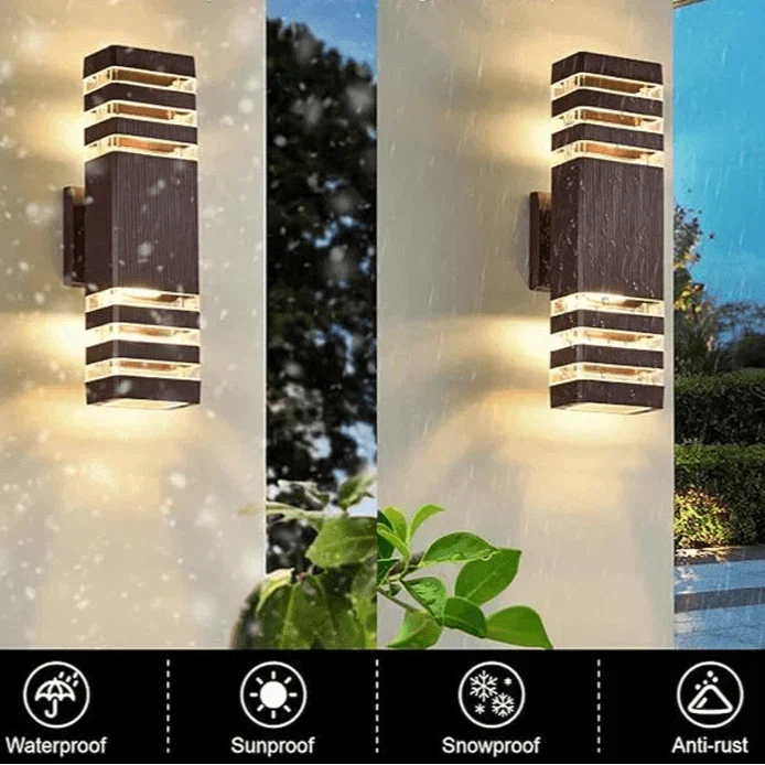 LED Buitenwandlamp Met Up- En Downlight Voor Moderne Gevelverlichting