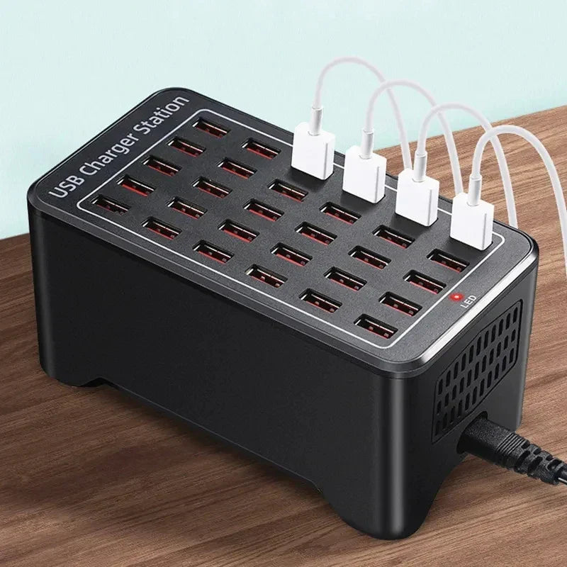 15-Poorts USB Snellader met 150W Vermogen