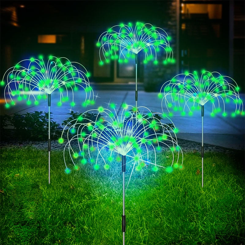 Waterdichte Zonne Tuinlamp Met Vuurwerk Effect