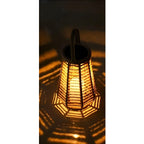 Rattan Buitenlamp Met Solenergie En Automatische Schemerverlichting