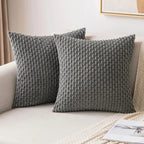 Ribfluwelen Kussenhoes Met Zachte Structuur En Decoratieve Afwerking