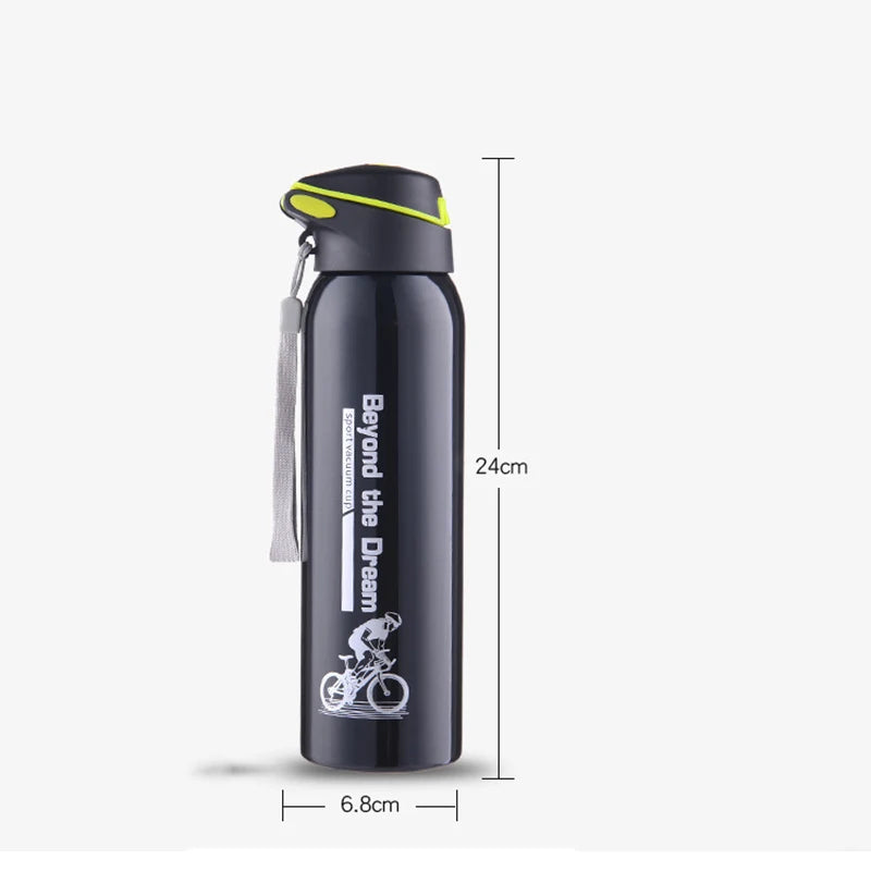 Rvs Drinkfles Met Vacuümisolatie En Sportdop Voor Eenhandig Gebruik