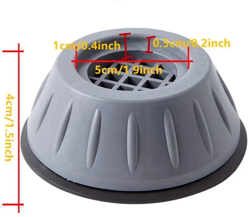 Antivibratie‑ en Antislip Pads voor Wasmachines en Meubels (4 Stuks)
