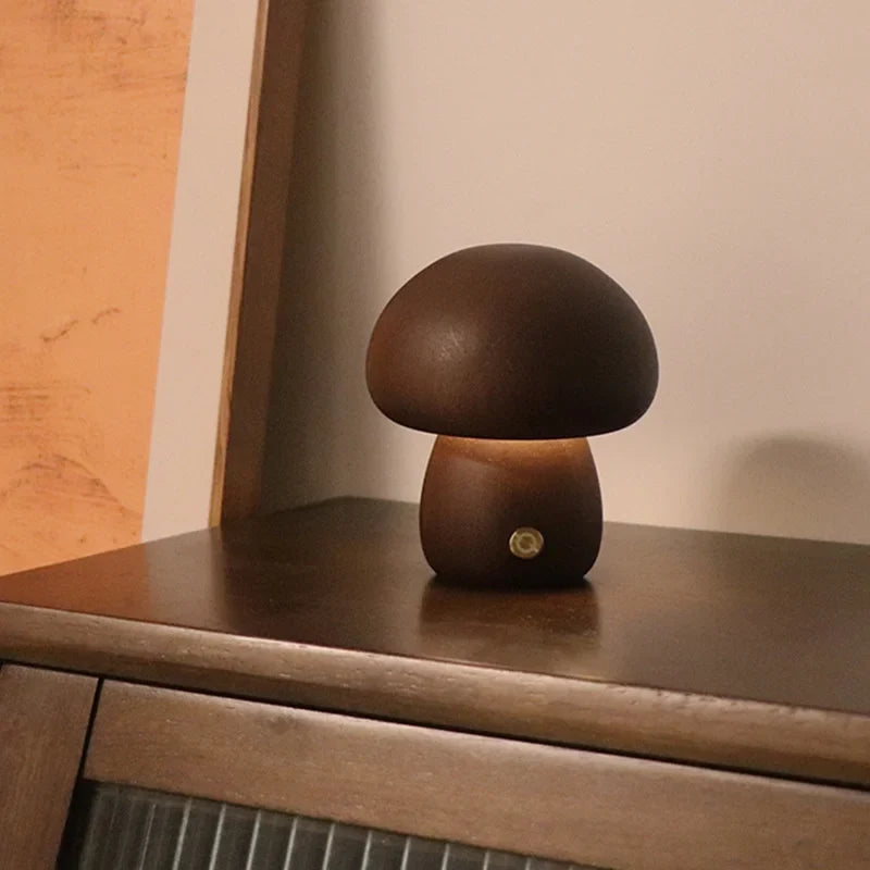 Tafellamp Met Houten Vorm En Touch Dimming Voor Rustige Binnenverlichting