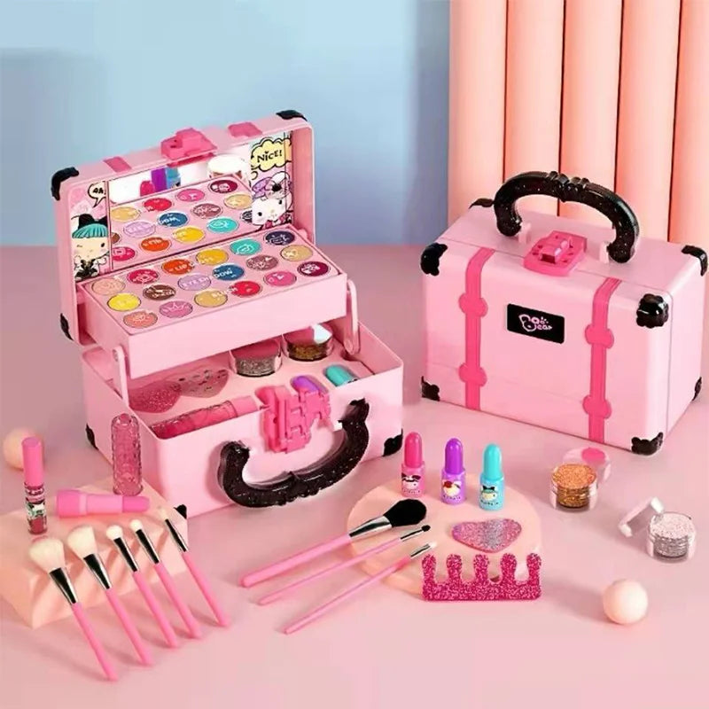 Kinder Make-Up Set Met Draagbare Opbergkoffer Voor Creatief En Fantasierijk Speelplezier