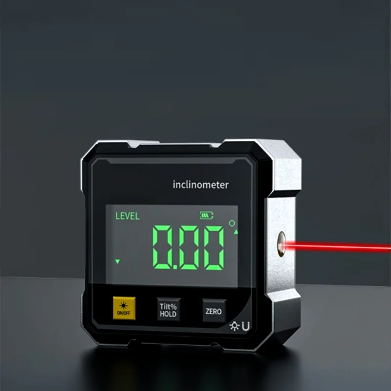 Digitale Hellingsmeter voor Precieze Hoekmetingen met Laser en Magnetische Grepen