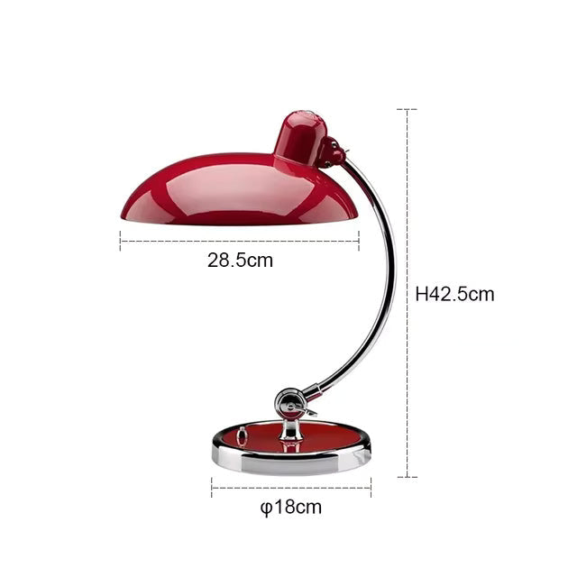 Moderne Metalen Tafellamp met Gebogen Arm en E27 Fitting