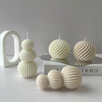 Geometrische Geurkaars met Golfbalvorm voor Creatieve Interieurdecoratie