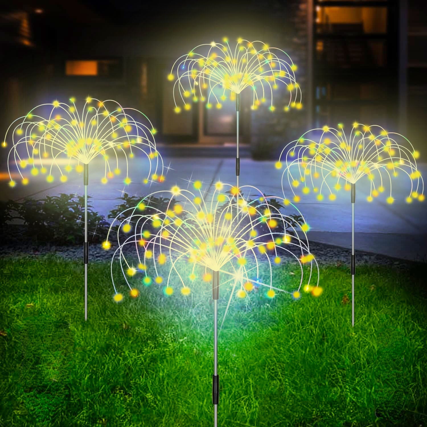 Waterdichte Zonne Tuinlamp Met Vuurwerk Effect