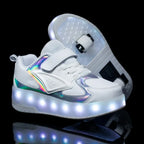 Kindersneakers Met LED Verlichting En Ingebouwde Wieltjes
