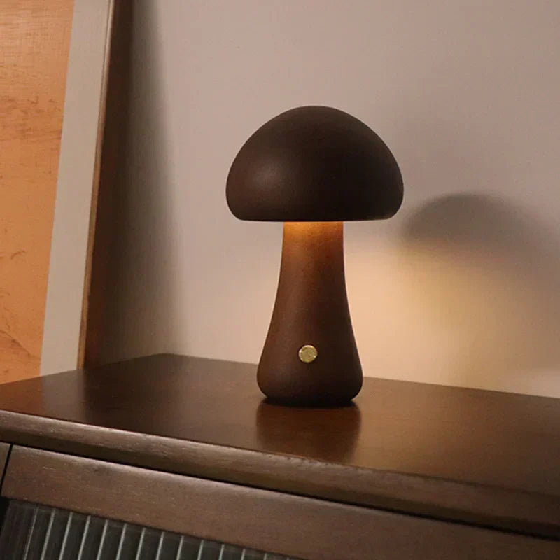 Tafellamp Met Houten Vorm En Touch Dimming Voor Rustige Binnenverlichting