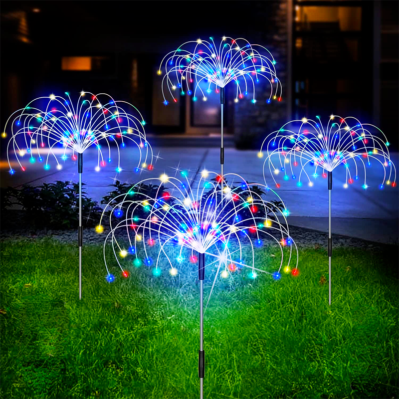 Waterdichte Zonne Tuinlamp Met Vuurwerk Effect