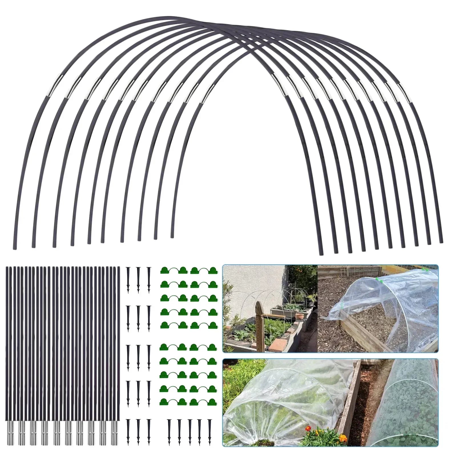 Flexibele Plantentunnelset voor Verhoogde Bedden en Moestuinen